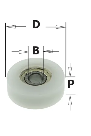 Bespaar meer - CMT Frezen Delrin Kogellager recht D=19.05 mm B=4.76 mm P=6.8 mm